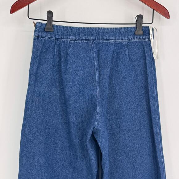 NWOT Azulu Colombia Fringe Wide Leg Cropped Jeans Sz 0 Boho Chic Vacation ($230) - Picture 6 of 10